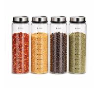 Set Da 4 Pezzi For Sale E Pepe In Vetro Da 500 Ml Con Fori Di Versamento Regolabili, Barattoli For Spezie Trasparenti Con Segni For La Cottura In Cucina