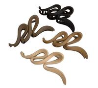 Set da 4 pezzi (nero, kaki, crema, marrone) - clip ad artiglio di grandi dimensioni di fascia alta di lusso leggere di lusso, struttura in plastica opaca, antiscivolo, adatto per capelli spessi per le