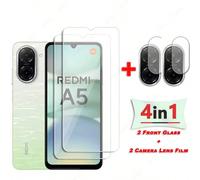 Set da 4 pezzi per Xiaomi Redmi A5 / Poco M7 Pro / Poco C71 / F8 Ultra / F8 Pro, 2 pellicole protettive in vetro temperato per lo schermo + 2 pellicole protettive in vetro temperato per la fotocamera,