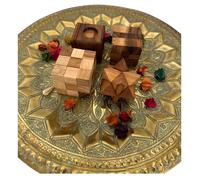 Set Da 4 Puzzle In Legno Fatti A Mano IQ - Terrapin Trading