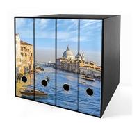 Set da 4 raccoglitori ad anelli VENEZIA, CANAL GRANDE - Faldoni SHAREPRINTING (H34 con 2 anelli)