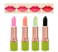 Set da 4 Rossetti Magici Aloe Vera a Cambio di Colore, Balsamo Idratante Labbra Lunga Durata, Lucidalabbra Temp. Sensibile, Regalo Perfetto per Donne e Ragazze