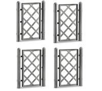 Set da 4 Spalliera grigia Modulare per Piante Rampicanti Grigliato in Plastica