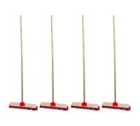 Set Da 4 Spazzole Da Strada 60 cm Con Manico In Legno 120 cm Elaston