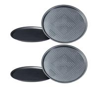 Set da 4 teglie da pizza perforate rotonde Vassoio per dolci e salati 4 pz.
