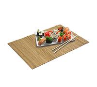 Set da 4 Tovagliette Americane da Tavolo in Bamboo, Tovagliette Sottopiatto Per Sushi, Tappetino Rettangolare Tavolo Cucina Ristorante Accessori Cucina