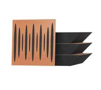 Set da 4 trappole acustiche angolari per bassi | 50x50x10cm| Trattamento acustico per studi di registrazione | Assorbimento, diffusione e riflessione | [x4 PULSE-100mm | Ciliegio]
