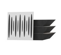 Set da 4 trappole acustiche angolari per bassi | 50x50x10cm| Trattamento acustico per studi di registrazione | Assorbimento, diffusione e riflessione | [x4 PULSE-100mm | Bianco]