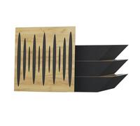 Set da 4 trappole acustiche angolari per bassi | 50x50x10cm| Trattamento acustico per studi di registrazione | Assorbimento, diffusione e riflessione | [x4 PULSE-100mm | Rovere]