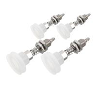 Set Da 4 Ventosa Pneumatica Industriale Montaggio Filettato, Argento | Accessorio Meccanico per Automazione, Struttura Componibile Gomma e Ferro, per Presa Stabile