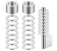 Set da 40 Rondelle per Cerniere, Rondelle per Porte da Interno, Ø 10mm x 15mm, Distanziatori in Acciaio Inox per Portes Standard, Spessori per Cerniere di Porte, Anelli di Montaggio