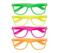 Relaxdays Occhiali da Festa, Set 48 pz., Accessori Carnevale & Feste a Tema, Neon, Taglia Unica, 4,5x14,5x15 cm, colorati