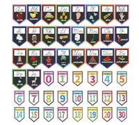 Set da 48 pezzi con lettere dell'alfabeto e numeri dalla A alla Z, poster per formazione di lettere corsive per EYFS, KS1 e scuola elementare, risorse per l'apprendimento dei primi anni, forniture per