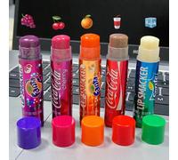 Set da 5 balsami labbra alla Coca Cola, idratanti a lunga durata, balsamo labbra lucido e colorato, adatto a tutti i tipi di pelle, senza alcol, ottimo regalo per famiglia, amici e cari, regalo di Nat