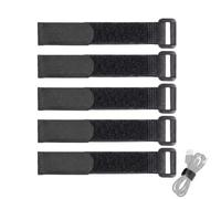 Set da 5 Cinghie Hook Loop Riutilizzabili for Zaino Attrezzi Campeggio | Misto Nylon Fitto 20 x 2cm Struttura a Ritorno Fissaggio Rapido for Cavi Bastoni e Piccoli Accessori