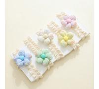 Set da 5 fasce per capelli per neonati con design floreale colorato, fasce elastiche in pizzo, adatte per tutte le stagioni, regalo di moda, ottimo per servizi fotografici, casual, casa, vacanza, spor