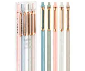 Set da 5 penne a sfera retrattili da 0,5 mm, adatte per la casa, l'ufficio e come regalo di laurea, per tornare a scuola ABS