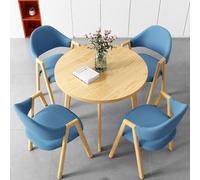 Set da 5 pezzi con tavolo e sedie da ufficio, rotondi, mobili per conferenze e sala da pranzo, sedie in tessuto per ricevimenti e patio, elegante tavolo da club per casa e ufficio