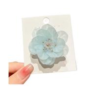 Set da 5 pezzi da donna, multicolore, camelia con fiori di ciliegio, bella clip laterale con forcina per capelli per uso quotidiano (una camelia blu)
