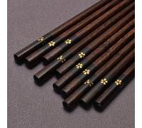 Set da 5 pezzi di bacchette giapponesi in stile con stampa floreale in legno, utensili per la divisione dei pasti in casa Tagli Unica,1 paio,2 paia,10 paiaLegno