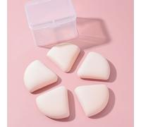 Set da 5 pezzi di spugne a triangolo in cotone per cipria, cuscinetti per trucco ad aria, utilizzabili sia asciutti che bagnati, progettati per contouring, area degli occhi e angoli, compatibili con p