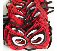 Set da 5 pezzi Maschera da costume per festa a tema Spider-Man Marvel, con design in rete rosso e nero, adatta per giochi di ruolo, esibizioni sul palco e decorazioni per feste a tema, design classico