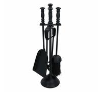 Set da 5 pezzi per camino a legna spazzolino da poker pala pinze bruciatore