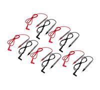 Set da 5 pezzi, sonda per multimetro da 1000 V e 10 A, cavo di prova per amperometro antiossidante con punte nichelate, cavetti in silicone rosso e nero per multimetri digitali e