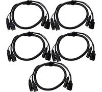 Set da 5 Pronomic Stage IECD-1 Cavo Ibrido DMX C/DMX (cavo combinato per alimentazione e segnale DMX, lunghezza: 1 m) Nero