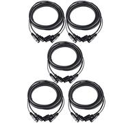 Set da 5 Pronomic Stage IECD-2.5 DMX Cavo Ibrido C/DMX (cavo combinato per alimentazione e segnale DMX, lunghezza: 2,5 m) Nero