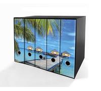 Set da 5 raccoglitori ad anelli MALDIVE - Faldoni SHAREPRINTING (H34 con 2 anelli)