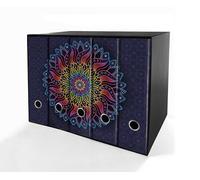 SET da 5 Raccoglitori ad anelli - MANDALA ARCOBALENO (28x31 cm con 2 anelli)