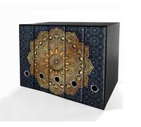 Set da 5 raccoglitori ad anelli MANDALA ORO BLU - Faldoni SHAREPRINTING (H31 con 4 anelli)