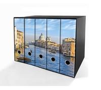 Set da 5 raccoglitori ad anelli VENEZIA, CANAL GRANDE - Faldoni SHAREPRINTING (H31 con 2 anelli)
