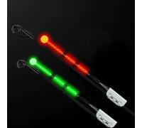 Set da 5 spie di abbocco per pesca, senza batterie necessarie, cambiano colore da verde a rosso quando il pesce abbocca, luci per la punta della canna da pesca, accessori per la pesca, più facili da v