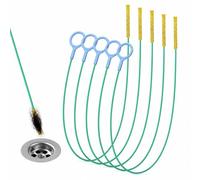 Set da 5 Stura Lavandini e Scarichi, Sonda Sturatubi da 90 cm in Metallo