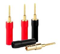 Set da 50 pezzi Connettori a banana audio placcati in oro Cavo for altoparlanti audio Spine for cavi amplificatore jack(50 Pieces)