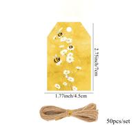 Set da 50 pz Etichette da Appendere Ape Miele Ape Cartone Animato con di Margherita Etichette di Carta per della Giornata 'Ape Decorazioni per Feste di Confezionamento Regali Fai da Te