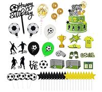 Set da 51 pezzi, decorazione per torte da calcio, decorazione per feste di calcio, TIMJJG