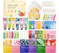 Set da 54 pezzi per la cura della pelle, regali per donne include maschere per il viso, crema per le mani, toppe sotto gli occhi, maschere per labbra, balsamo per labbra, sapone e mini lime per unghie