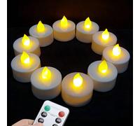 Set da 6/12/24 pezzi di lumini LED senza fiamma, a batteria con 100 ore di durata, telecomando e timer, candele votive realistiche 3D, senza fumo, senza fiamma, con interruttore on/off, per appuntamen