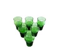 Set da 6 bicchieri marocchini in vetro beldi' verde h 12 x 6 cm 6 oz- 180 ml circa