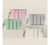 Set da 6 bottiglie da viaggio riutilizzabili per cosmetici, da 15ml/50ml/80ml/100ml, di colori nordici, per shampoo, lozione, bagnoschiuma, crema, piccoli barattoli vuoti Polietilene