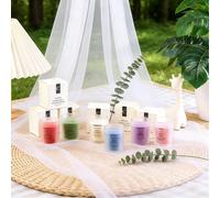 Set da 6 candele aromaterapiche multicolore per migliorare l'umore, contenenti vari profumi, adatte per creare un'atmosfera festiva durante il Capodanno cinese, applicabili allo spazio per la meditazi