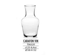 Set da 6 Caraffa Vino Vetro Trasparente cc 250 Carafon Cerve