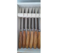 Set da 6 coltelli da Bistecca “Magnifico” manico in Legno d’olivo Magic Shark