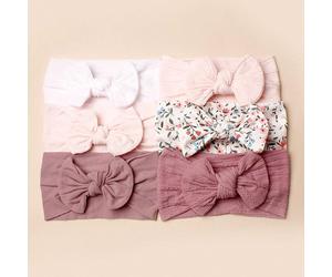 Set da 6 fasce per capelli in nylon alla moda per neonati, perfette per l'uso quotidiano nella prima primavera e per San Valentino Tagli UnicaPoliammide