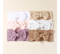 Set da 6 fasce per capelli in nylon per bambini, decorative, adatte per la primavera, per l'uso quotidiano e per San Valentino Tagli UnicaPoliammide