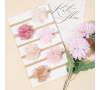 Set da 6 fasce per capelli per neonati in chiffon di colore unito, accessori per capelli neonato in nylon morbido e senza cuciture (senza scheda di carta) set da 6 pezziPiante,stampa dappertuttoPoliam