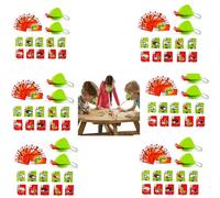 Set da 6 Giochi con Rane, Gioco con la Lingua di Rana, Carte Divertenti Riutilizzabili per il Desktop, Giochi di Lingua Interattivi per Regali di Natale, Facili da Imforare, Perfetti per